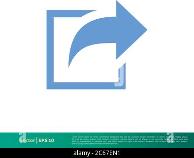 Share Arrow Icon Vector Logo Template Illustration Design. Editable Vector EPS 10. Stock Vector