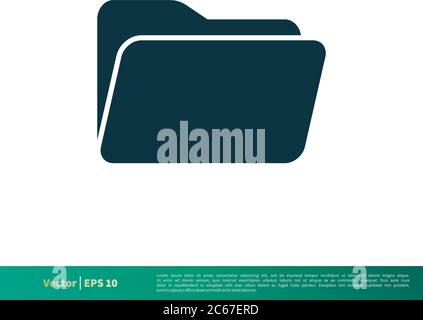 Empty Folder Icon Vector Logo Template Illustration Design. Editable Vector EPS 10. Stock Vector