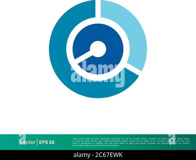 Piece Diagram Graphic Chart Icon Vector Logo Template Illustration Design. Editable Vector EPS 10. Stock Vector