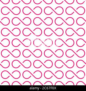 Infinity pattern. Geometric seamless pattern. Wavy geometric texture Vector illustration. Stock Vector
