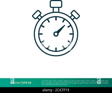 Stopwatch Icon Vector Logo Template Illustration Design. Editable Vector EPS 10. Stock Vector