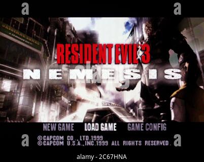 Resident Evil 3 Nemesis - Sony Playstation 1 PS1 PSX - Editorial use only Stock Photo