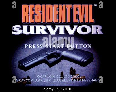 Resident Evil Survivor - Sony Playstation 1 PS1 PSX - Editorial use only Stock Photo