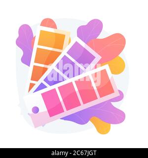 Colors swatches palette vector concept metaphor. Stock Vector