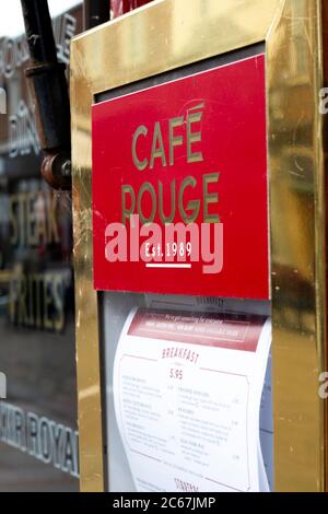 Cafe Rouge, part of Casual Dining Group which has entered administration due to the Coronavirus COVID 19 pandemic Stock Photo