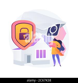 Security systems design abstract concept vector illustration. Stock Vector