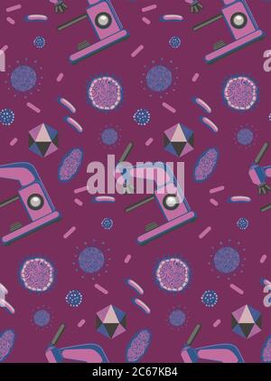 Abstract viruses, microbes and bacteria cells design. Stock Vector