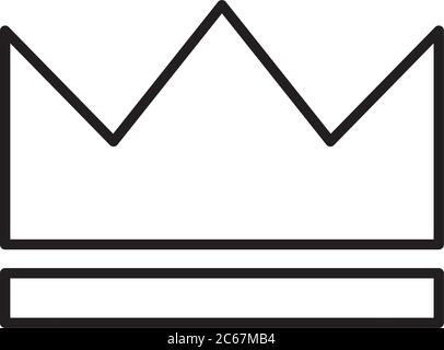royal crown of infant line style icon vector illustration design Stock ...
