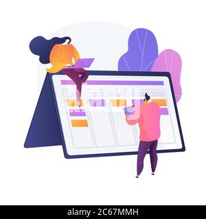 Scheduling vector concept metaphor. Stock Vector