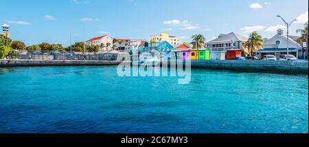 Panoramic view of port of Nassau, Bahamas. Stock Photo