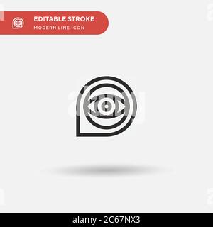 Visual Simple vector icon. Illustration symbol design template for web mobile UI element. Perfect color modern pictogram on editable stroke. Visual icons for your business project Stock Vector