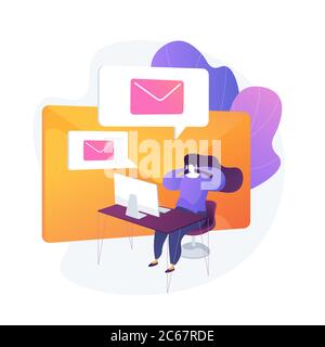 Email service vector concept metaphor. Stock Vector