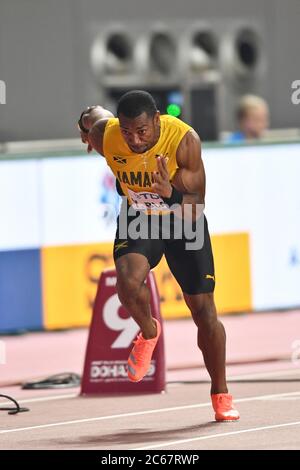 Yohan Blake (Jamaica). 200 metres qualification. IAAF World Athletics Championships, Doha 2019 Stock Photo