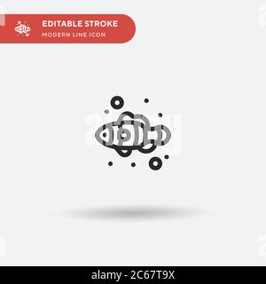 Clownfish Simple vector icon. Illustration symbol design template for web mobile UI element. Perfect color modern pictogram on editable stroke. Clownfish icons for your business project Stock Vector