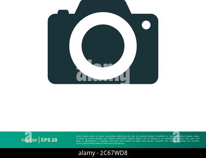 Camera Icon Vector Logo Template Illustration Design. Editable Vector EPS 10. Stock Vector