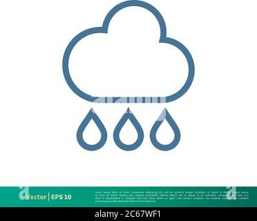 Rain Icon Vector Logo Template Illustration Design. Editable Vector EPS 10. Stock Vector
