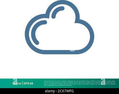 Cloud Icon Vector Logo Template Illustration Design. Editable Vector EPS 10. Stock Vector