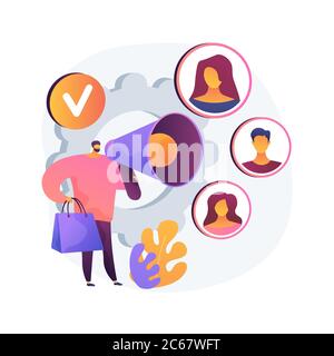 Brand advocate abstract concept vector illustration. Stock Vector