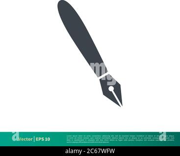 Pen Icon Vector Logo Template Illustration Design. Editable Vector EPS 10. Stock Vector