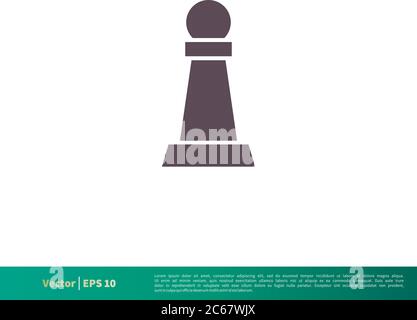 Pawn Chess Icon Vector Logo Template Illustration Design. Editable Vector EPS 10. Stock Vector