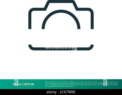 Camera Icon Vector Logo Template Illustration Design. Editable Vector EPS 10. Stock Vector