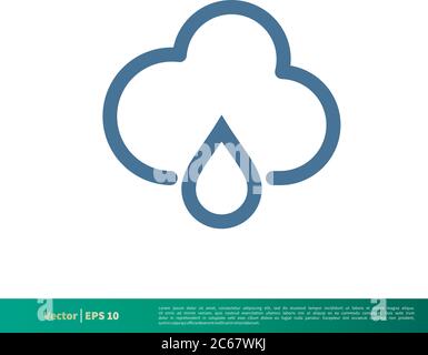 Rain Icon Vector Logo Template Illustration Design. Editable Vector EPS 10. Stock Vector