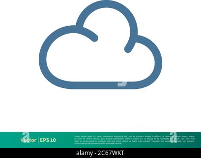 Cloud Icon Vector Logo Template Illustration Design. Editable Vector EPS 10. Stock Vector