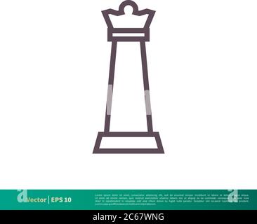 Queen Chess Icon Vector Logo Template Illustration Design. Editable Vector EPS 10. Stock Vector