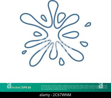 Splash Water Icon Vector Logo Template Illustration Design. Editable Vector EPS 10. Stock Vector