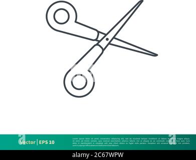 Scissor Icon Vector Logo Template Illustration Design. Editable Vector EPS 10. Stock Vector