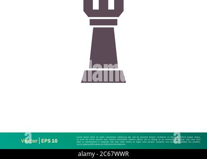 Rook Chess Icon Vector Logo Template Illustration Design. Editable Vector EPS 10. Stock Vector
