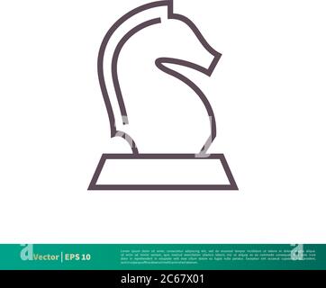 Horse Chess Icon Vector Logo Template Illustration Design. Editable Vector EPS 10. Stock Vector