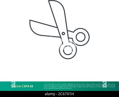 Scissor Icon Vector Logo Template Illustration Design. Editable Vector EPS 10. Stock Vector