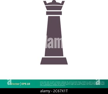 Queen Chess Icon Vector Logo Template Illustration Design. Editable Vector EPS 10. Stock Vector