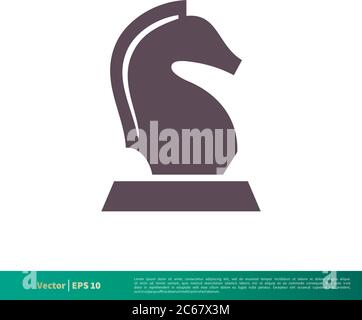 Horse Chess Icon Vector Logo Template Illustration Design. Editable Vector EPS 10. Stock Vector