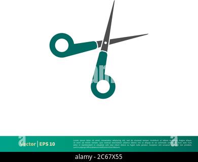 Scissor Icon Vector Logo Template Illustration Design. Editable Vector EPS 10. Stock Vector