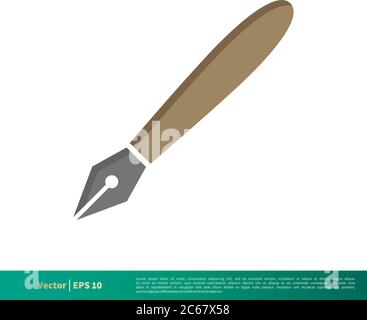Pen Icon Vector Logo Template Illustration Design. Editable Vector EPS 10. Stock Vector