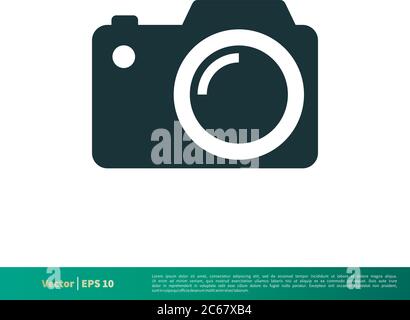 Camera Icon Vector Logo Template Illustration Design. Editable Vector EPS 10. Stock Vector