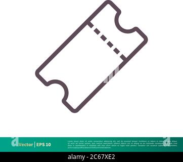 Ticket Icon Vector Logo Template Illustration Design. Editable Vector EPS 10. Stock Vector