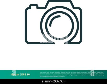 Camera Icon Vector Logo Template Illustration Design. Editable Vector EPS 10. Stock Vector