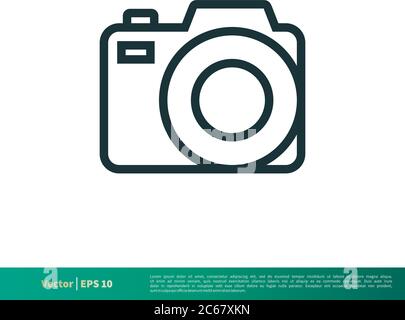 Camera Icon Vector Logo Template Illustration Design. Editable Vector EPS 10. Stock Vector