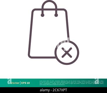 Paper Bag, Shop Icon Vector Logo Template Illustration Design. Editable Vector EPS 10. Stock Vector
