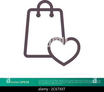 Paper Bag, Shop Icon Vector Logo Template Illustration Design. Editable Vector EPS 10. Stock Vector