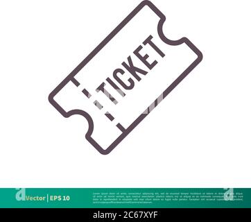 Ticket Icon Vector Logo Template Illustration Design. Editable Vector EPS 10. Stock Vector