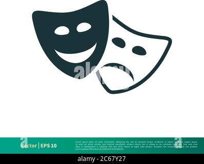 Theater Icon Vector Logo Template Illustration Design. Editable Vector EPS 10. Stock Vector