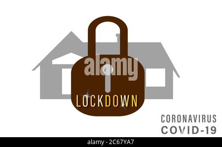 Covid-19 Pandemic world lockdown due to Corona Virus Illustration Vector. illustration during Covid-19 Pandemic world crisis Stock Vector