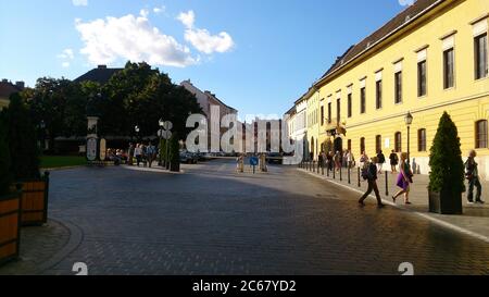 Stunning architecture of Budapest. Amazing streets, old buildings and a lovely atmosphere. An inexpensive and very beautiful Hungarian city. Stock Photo