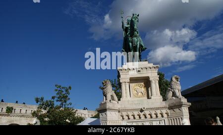 Stunning architecture of Budapest. Amazing streets, old buildings and a lovely atmosphere. An inexpensive and very beautiful Hungarian city. Stock Photo