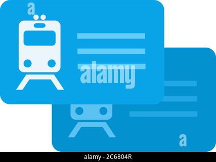 Train tickets vector flat isolated on white Stock Vector