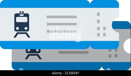 Train tickets vector flat isolated on white Stock Vector